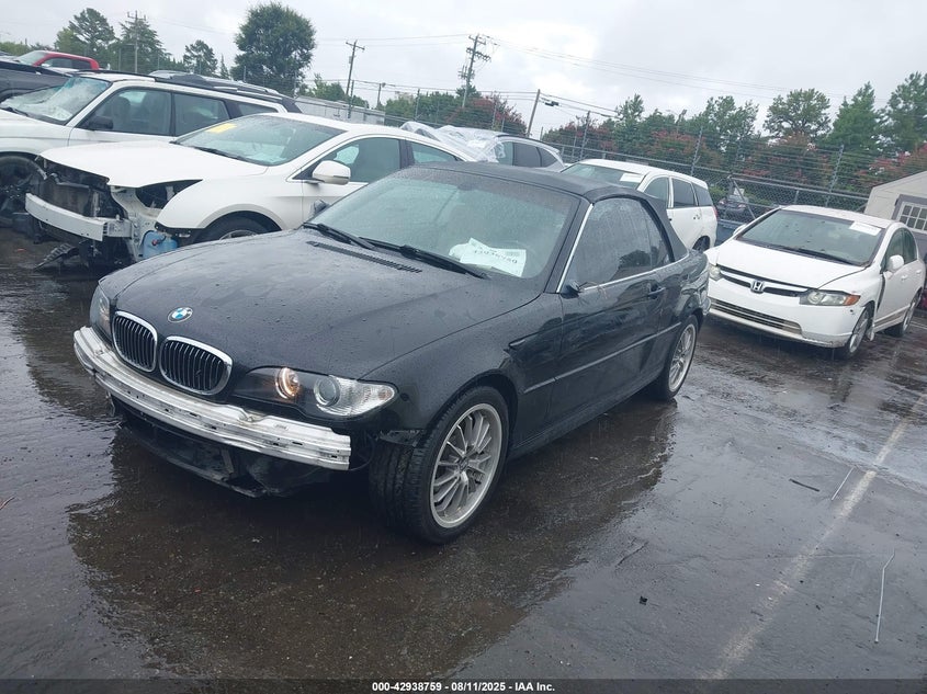 2004 BMW 330Ci black cabrio gasoline WBABW53474PJ94040 photo #3