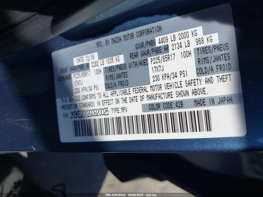 2016 MAZDA CX-5 TOURING - JM3KE2CY2G0920026