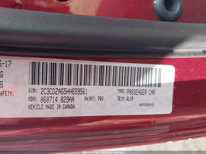 2C3CDZAG5HH659561 2017 Dodge Challenger 3.6 Sxt Plus Brown