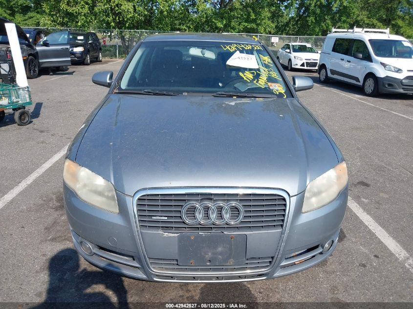 2007 Audi A4 2.0T VIN: WAUDF78E47A061815 Lot: 42942527