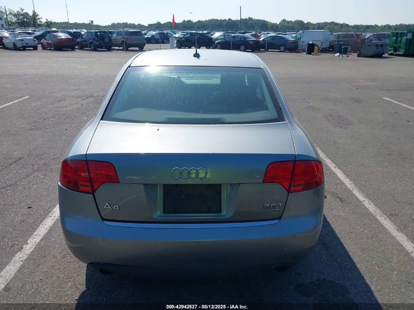 2007 Audi A4 2.0T VIN: WAUDF78E47A061815 Lot: 42942527