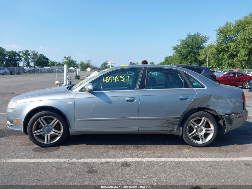 2007 Audi A4 2.0T VIN: WAUDF78E47A061815 Lot: 42942527