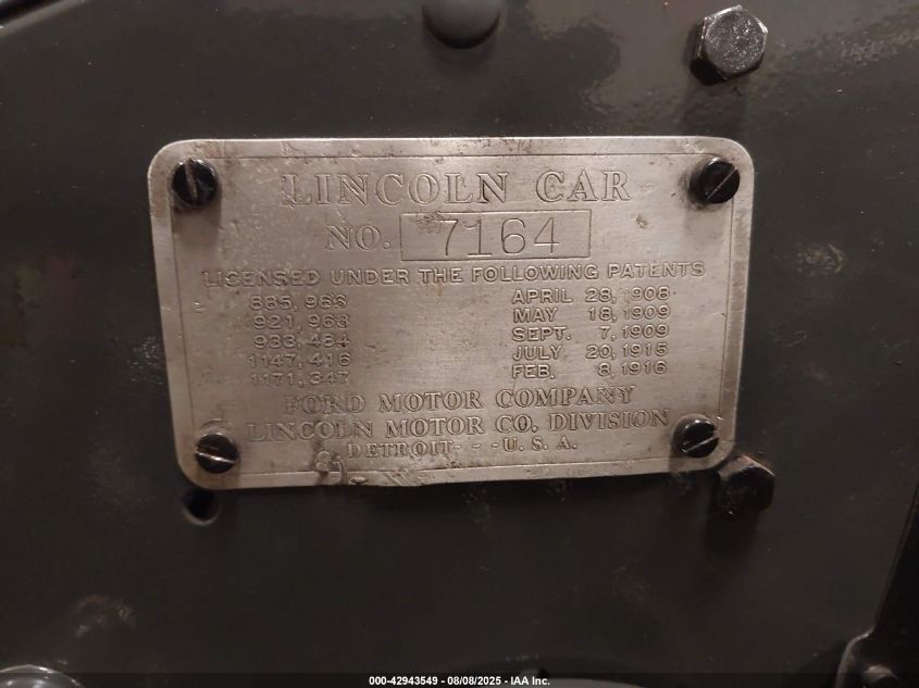 1923 Lincoln Other VIN: 71640000000000000 Lot: 42943549