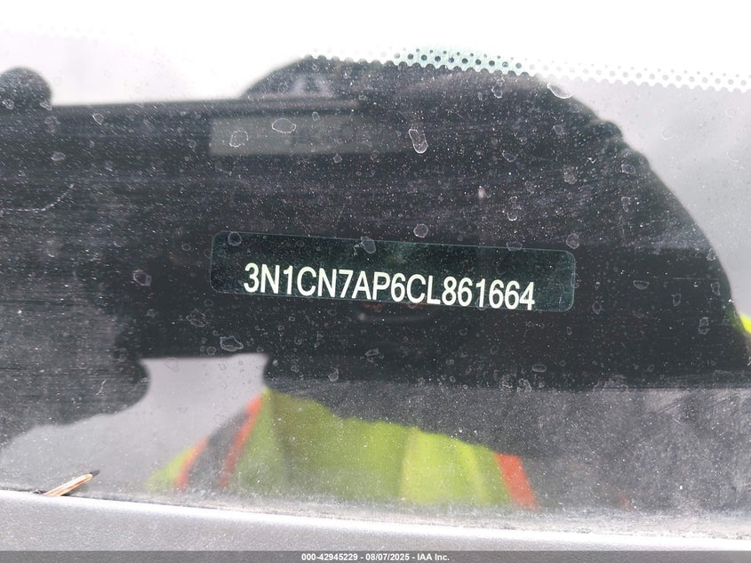 2012 Nissan Versa 1.6 Sv VIN: 3N1CN7AP6CL861664 Lot: 42945229