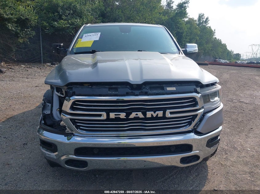2020 Ram 1500 5.7 Laramie 4x4 5'7 Box Silver Lot 111042947259 Vin 1C6SRFJT0LN234650