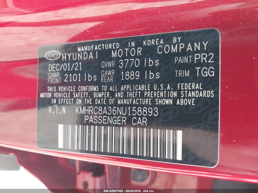 2022 HYUNDAI VENUE SEL - KMHRC8A36NU158893