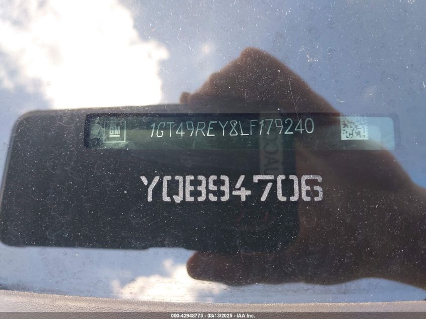 2020 GMC Sierra 2500Hd VIN: 1GT49REY8LF179240 Lot: 42948773