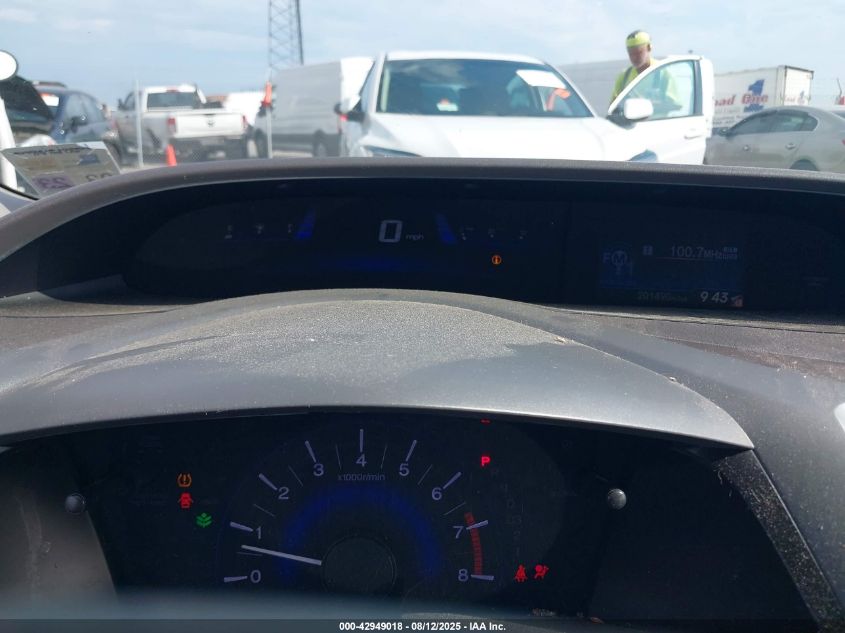 2012 Honda Civic Lx VIN: 19XFB2F56CE085361 Lot: 42949018