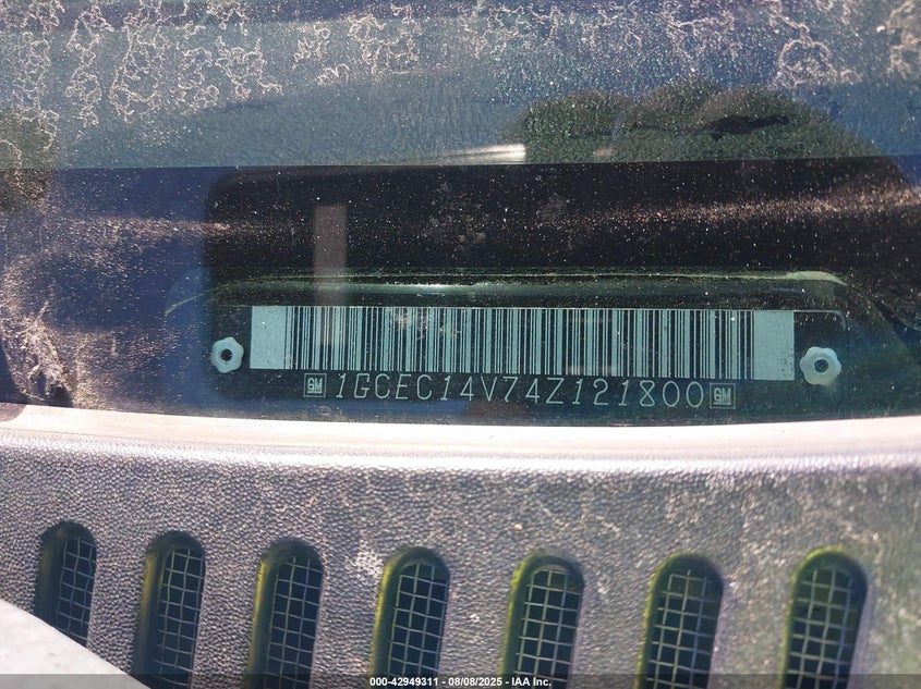 2004 Chevrolet Silverado 1500 Ls VIN: 1GCEC14V74Z121800 Lot: 42949311