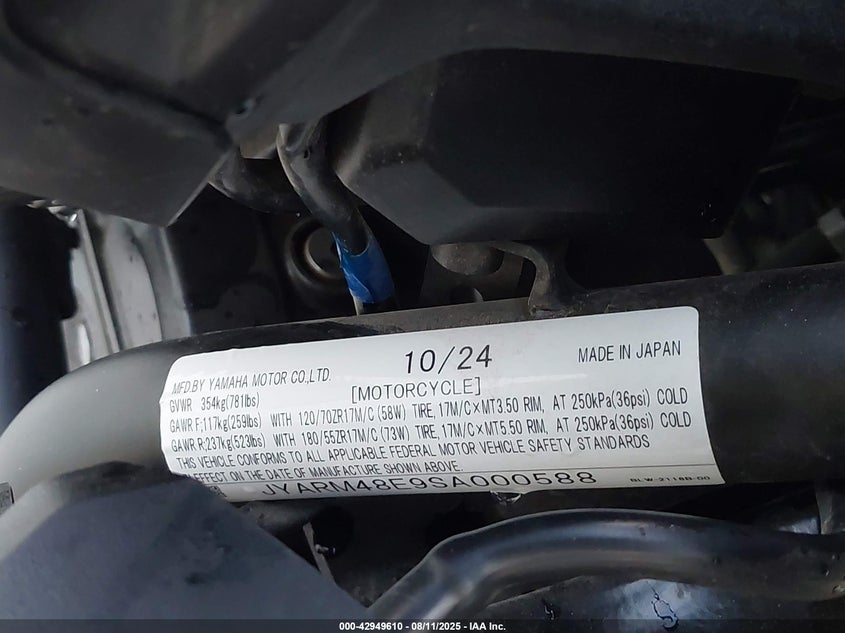 2025 YAMAHA MTN690 - JYARM48E9SA000588