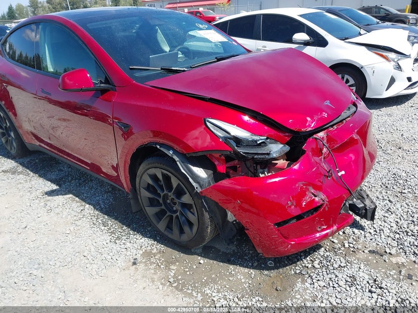 2024 Tesla Model y Long Range Dual Motor All-wheel Drive Red Lot 111042950708 Vin 7SAYGDEE4RF060617