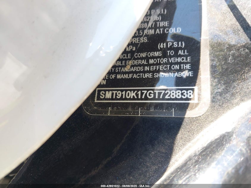 2016 TRIUMPH MOTORCYCLE BONNEVILLE T100 - SMT910K17GT728838