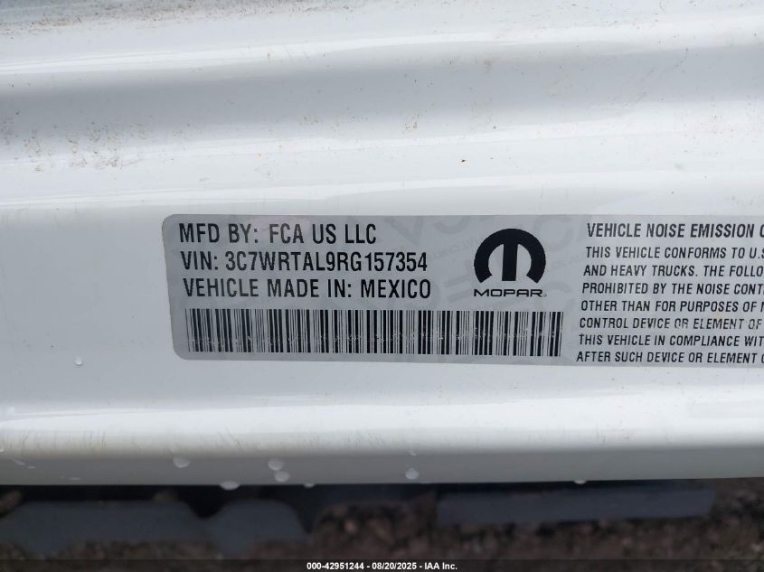 2024 Ram 3500 Chassis Tradesman/Slt VIN: 3C7WRTAL9RG157354 Lot: 42951244