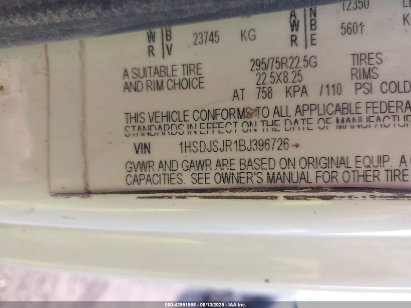 2015 International Prostar VIN: 1HSDJAPR2FH638339 Lot: 42951586