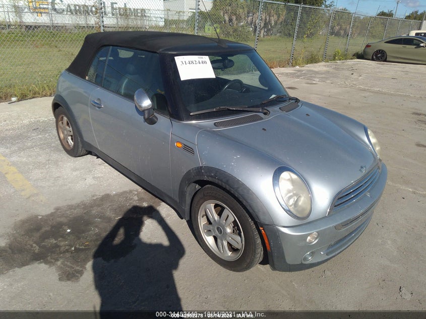 2005 Mini Cooper silver cabrio gasoline WMWRF33575TF63020 photo #1