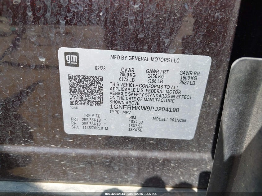 2023 CHEVROLET TRAVERSE FWD LT LEATHER - 1GNERHKW9PJ204190