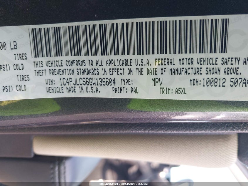 2016 JEEP CHEROKEE LATITUDE - 1C4PJLCS6GW136604