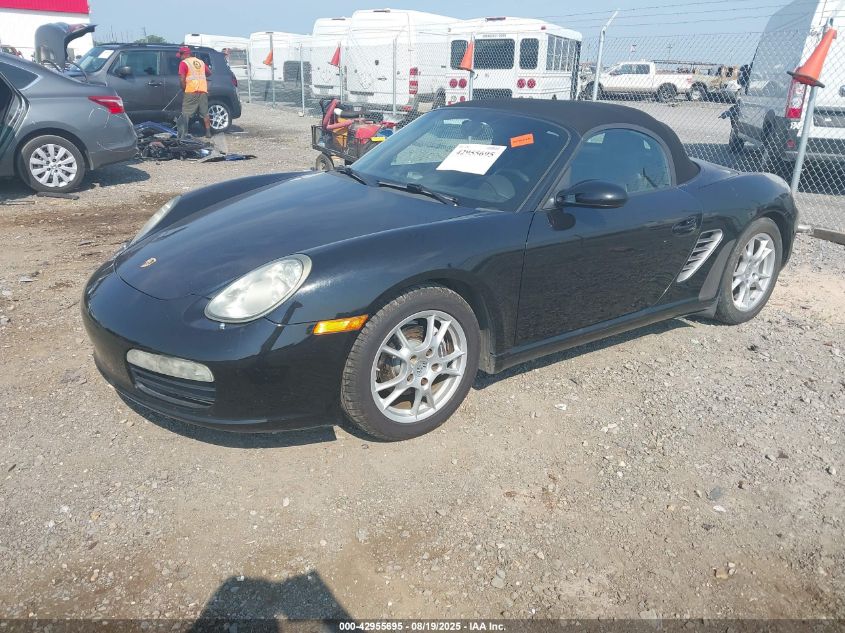 2008 Porsche Boxster black cabrio gasoline WP0CA29858U711356 photo #3