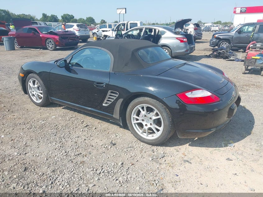 2008 Porsche Boxster black cabrio gasoline WP0CA29858U711356 photo #4