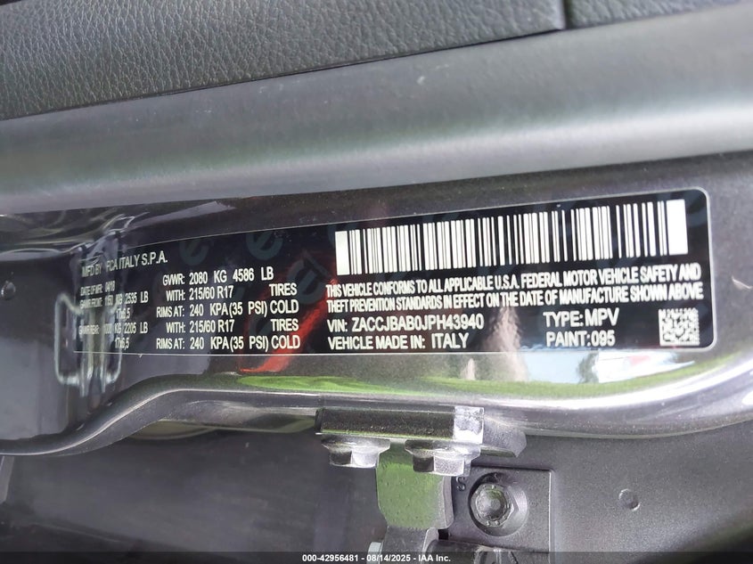 2018 JEEP RENEGADE SPORT - ZACCJBAB0JPH43940