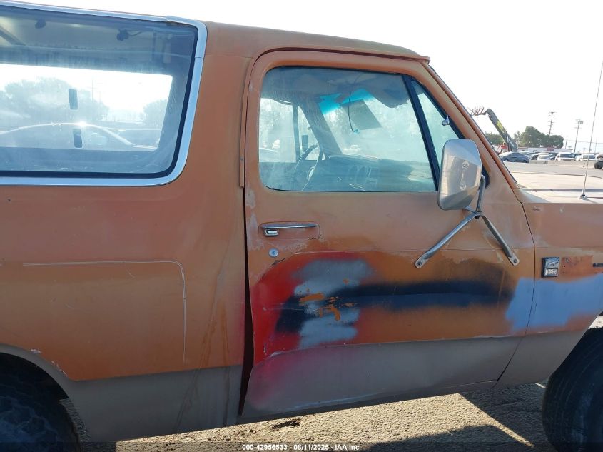 1982 Dodge Ramcharger Aw-100 VIN: 1B4GW12R5CS265968 Lot: 42956533