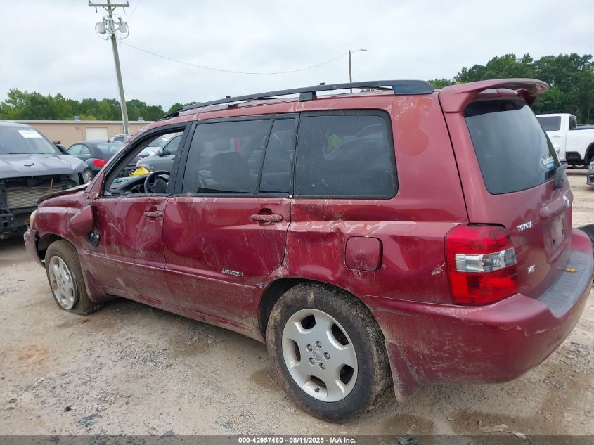 2006 Toyota Highlander Limited V6 VIN: JTEDP21A460114118 Lot: 42957480