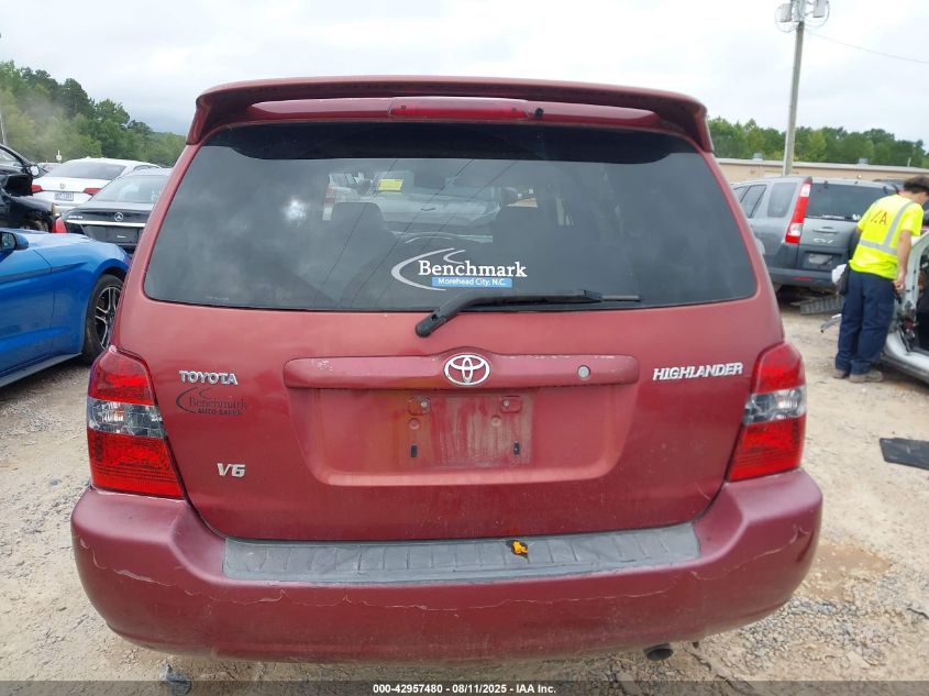 2006 Toyota Highlander Limited V6 VIN: JTEDP21A460114118 Lot: 42957480