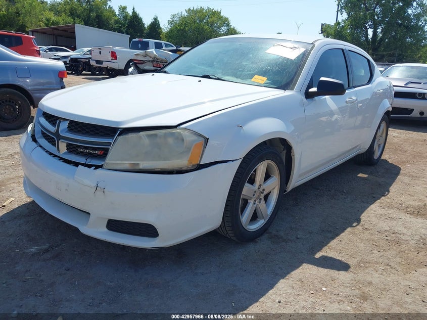 Vin: 1c3cdzab0dn607244, lot: 43451982, dodge avenger se 20132