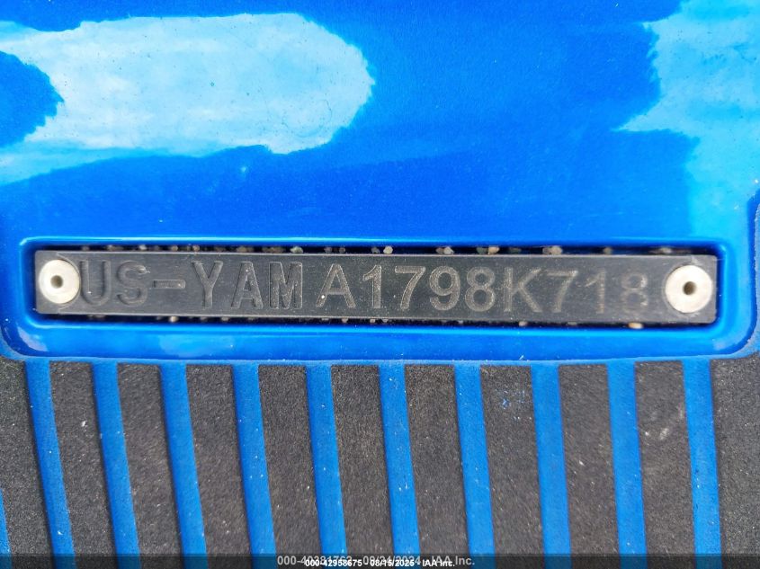 2018 Yamaha Fx Cruiser VIN: 00000YAMA1698K718 Lot: 42958675