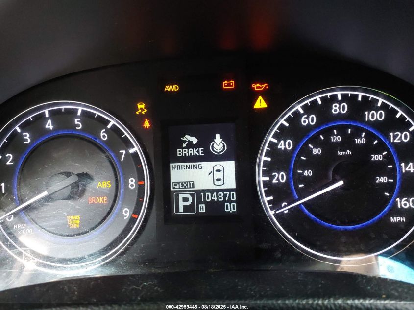 2012 Infiniti G37X VIN: JN1CV6ARXCM677636 Lot: 42959445