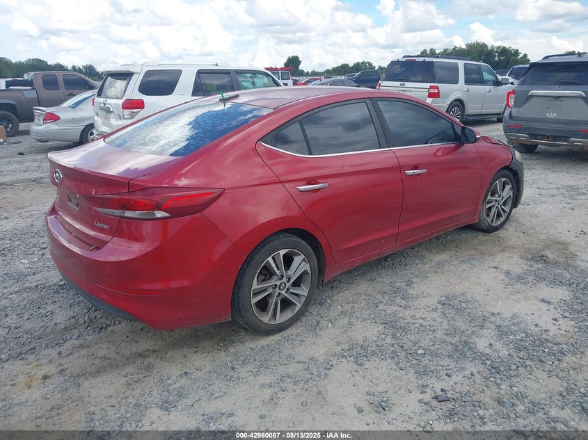 2017 HYUNDAI ELANTRA LIMITED - KMHD84LF1HU263700