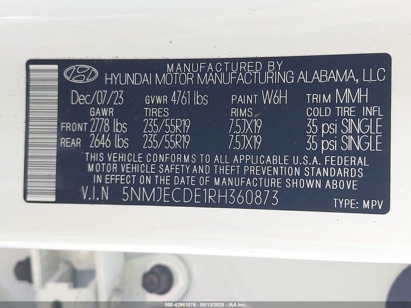 2024 HYUNDAI TUCSON LIMITED - 5NMJECDE1RH360873