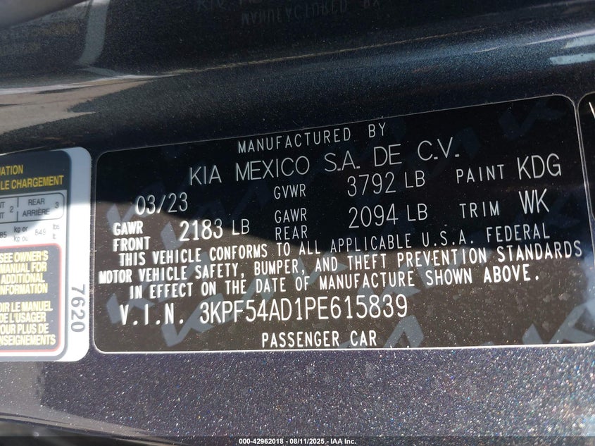 2023 KIA FORTE GT-LINE - 3KPF54AD1PE615839