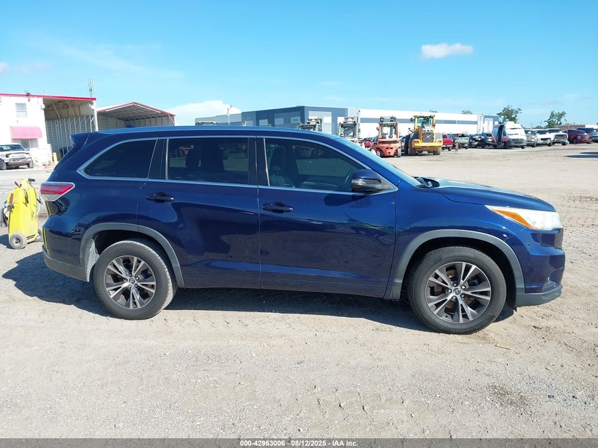 2016 TOYOTA HIGHLANDER XLE V6 - 5TDKKRFHXGS126314
