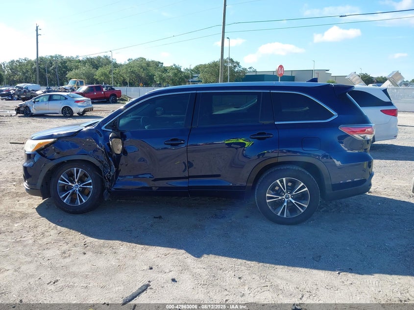 2016 TOYOTA HIGHLANDER XLE V6 - 5TDKKRFHXGS126314