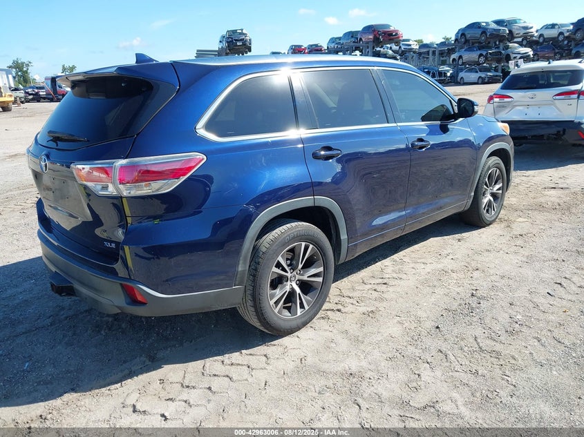 2016 TOYOTA HIGHLANDER XLE V6 - 5TDKKRFHXGS126314