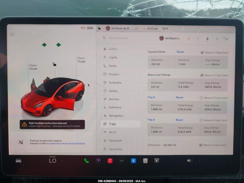 2022 Tesla Model 3 Long Range Dual Motor All-Wheel Drive VIN: 5YJ3E1EB7NF267773 Lot: 42963143