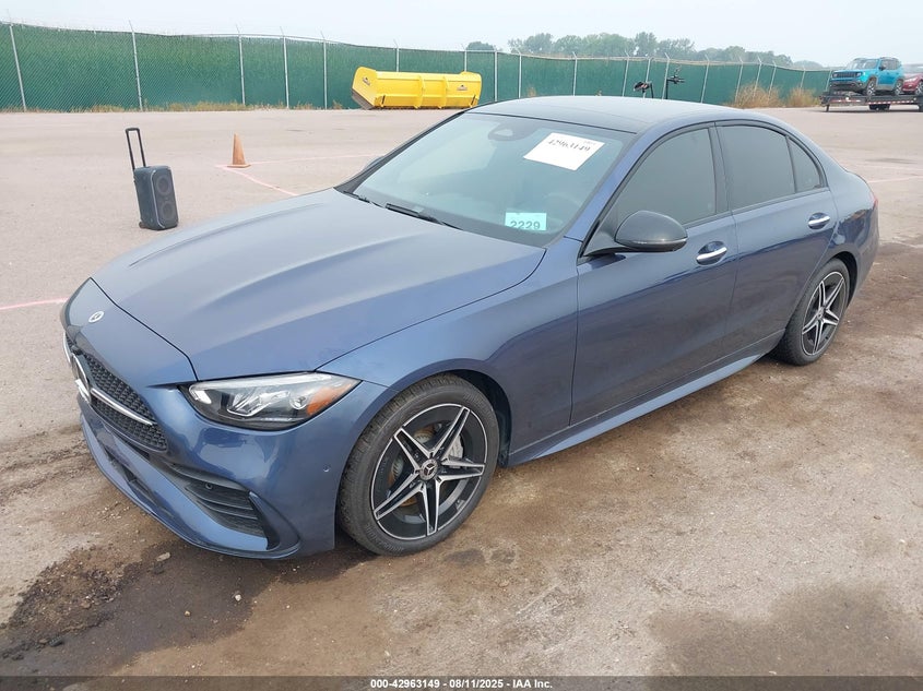 2024 Mercedes-Benz C 300 blue sedan gasoline W1KAF4HB3RR213359 photo #3