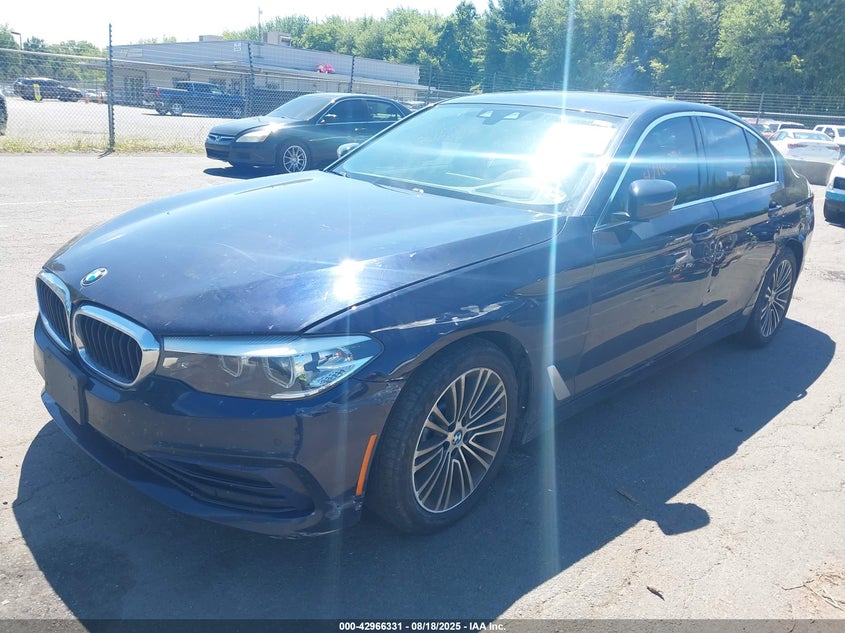 2019 BMW 5 series 3.0 Xdrive Blue Lot 111042966331 Vin WBAJE7C53KWW14155