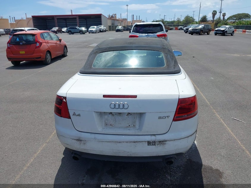 2007 Audi A4 2.0T VIN: WAUAF48H07K021320 Lot: 42966642