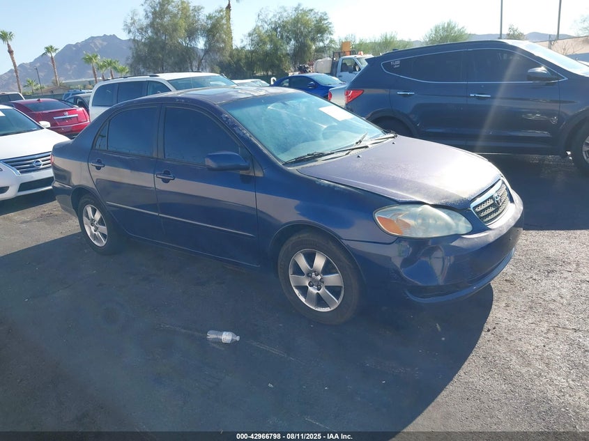 2008 Toyota Corolla Le blue sedan gasoline 1NXBR30E28Z036459 photo #1