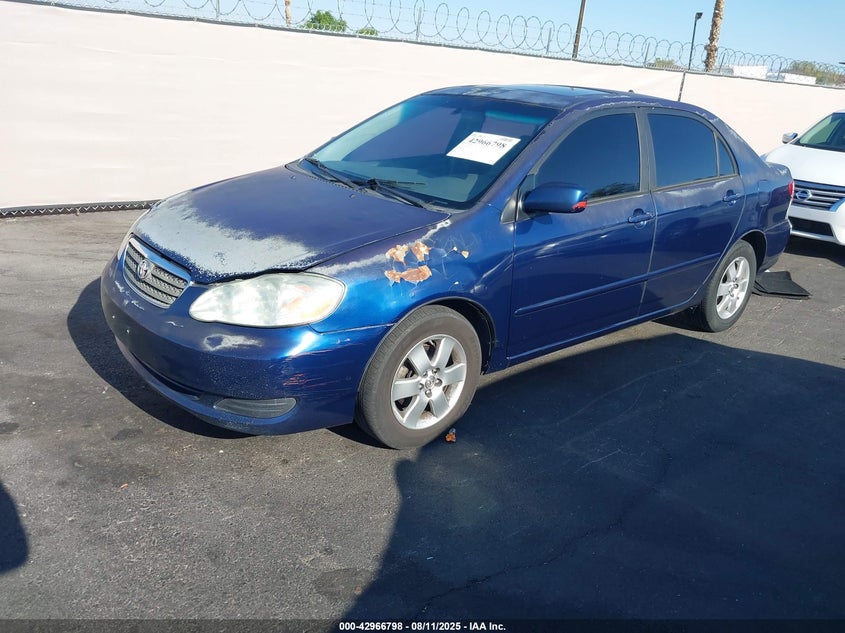 2008 Toyota Corolla Le blue sedan gasoline 1NXBR30E28Z036459 photo #3