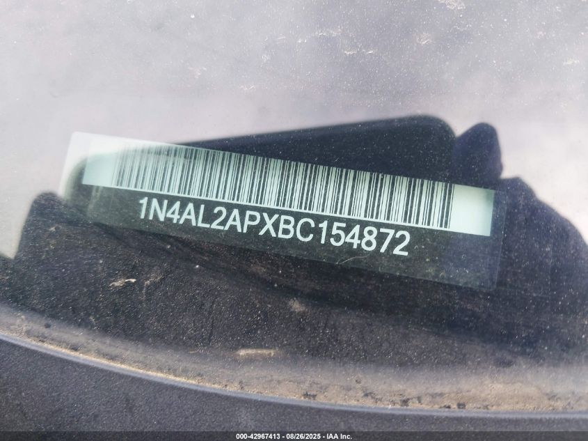 2011 Nissan Altima 2.5 S VIN: 1N4AL2APXBC154872 Lot: 42967413