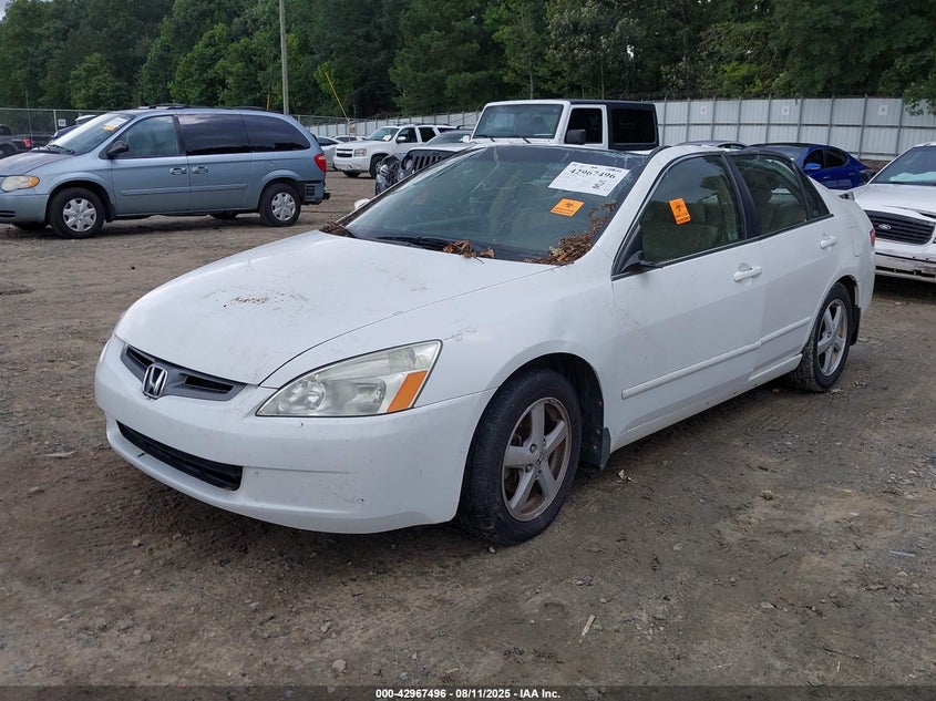 2005 Honda Accord 2.4 Ex white sedan gasoline 1HGCM56855A010781 photo #3