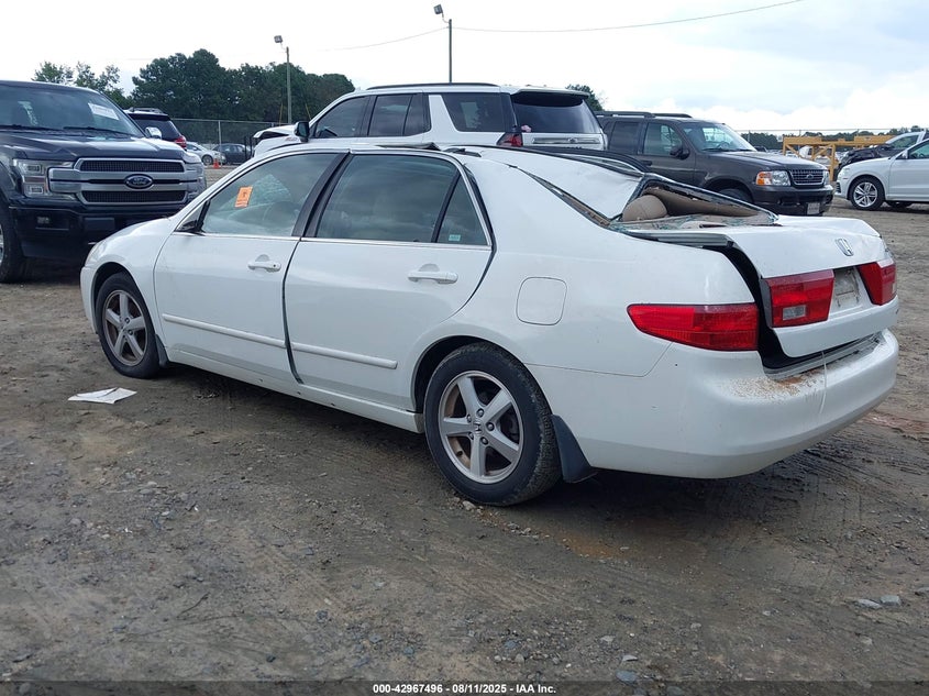 2005 Honda Accord 2.4 Ex white sedan gasoline 1HGCM56855A010781 photo #4