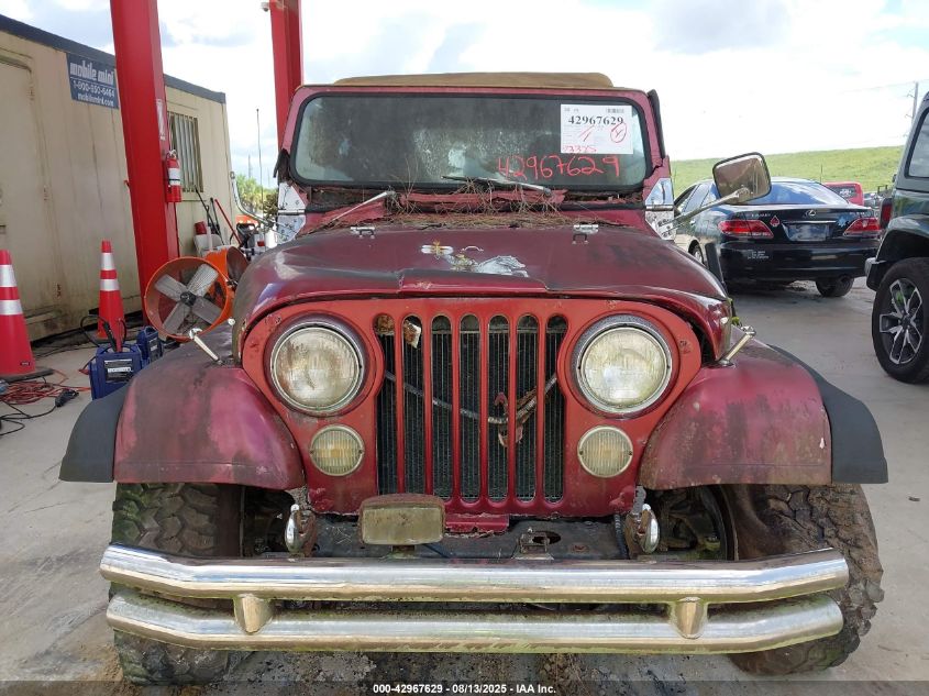 1982 Jeep Jeep Cj7 VIN: 1JCCN87E0CT060831 Lot: 42967629