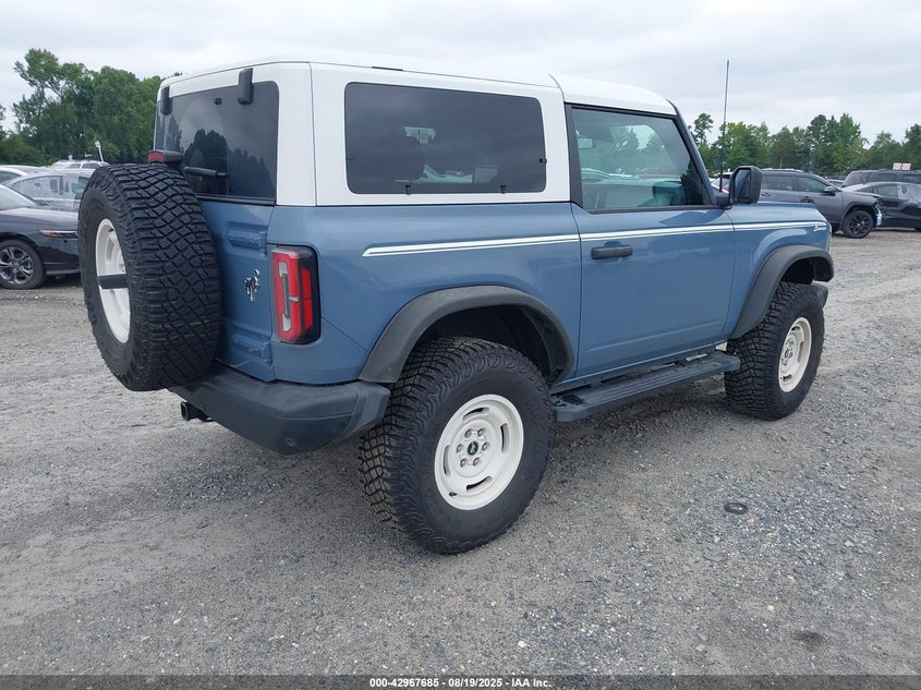 Vin: 1fmde4cp2rlb16598, lot: 43461707, ford bronco heritage edition 20244