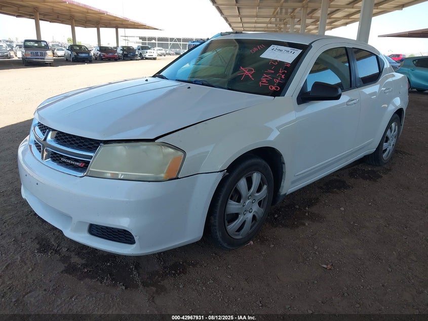 2012 Dodge Avenger Se white sedan gasoline 1C3CDZAB4CN230898 photo #3