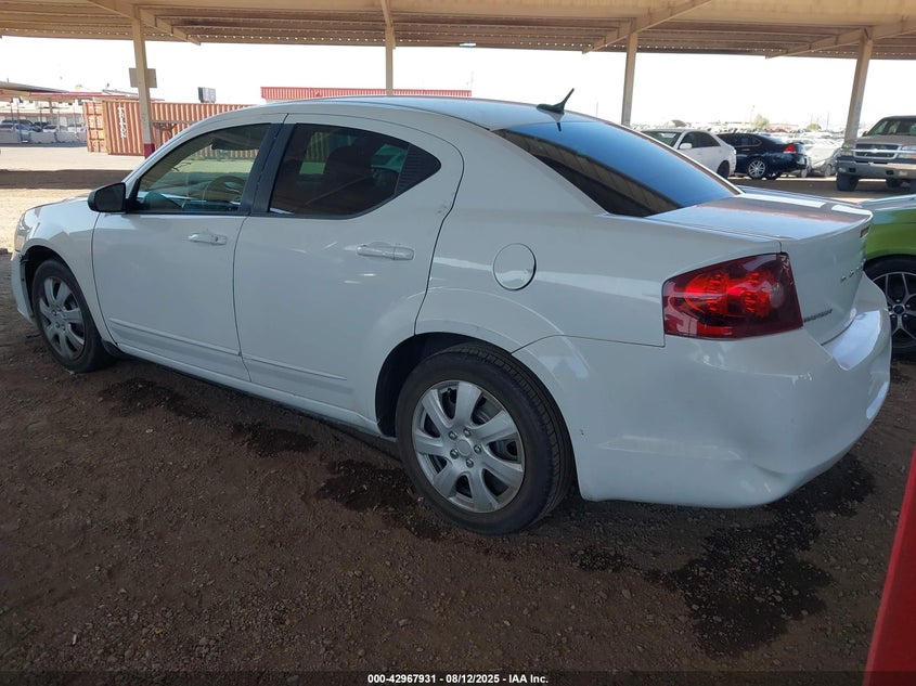 2012 Dodge Avenger Se white sedan gasoline 1C3CDZAB4CN230898 photo #4