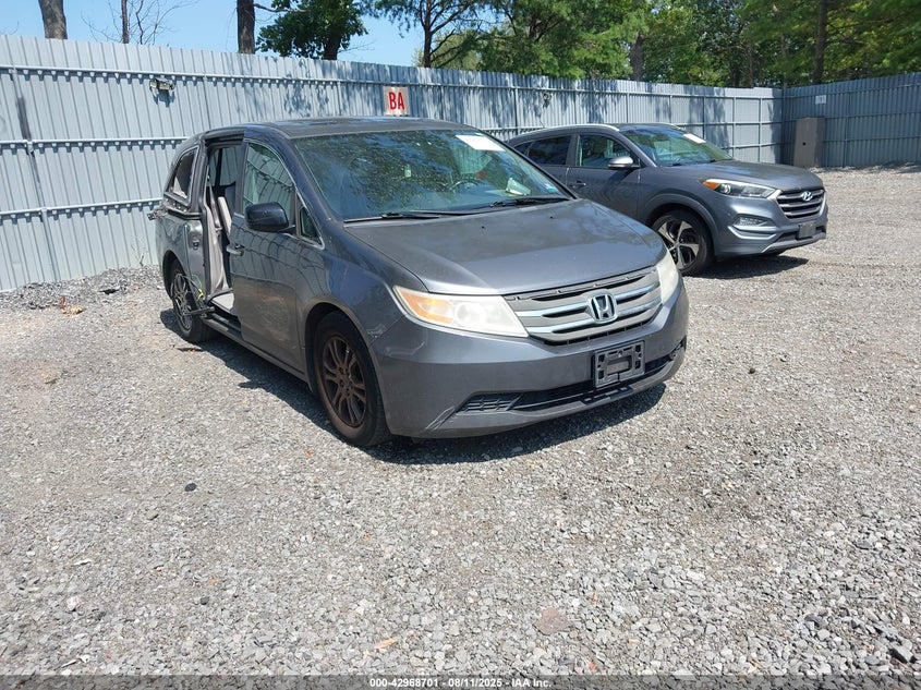 2011 Honda Odyssey Ex-L grey van gasoline 5FNRL5H61BB015096 photo #1
